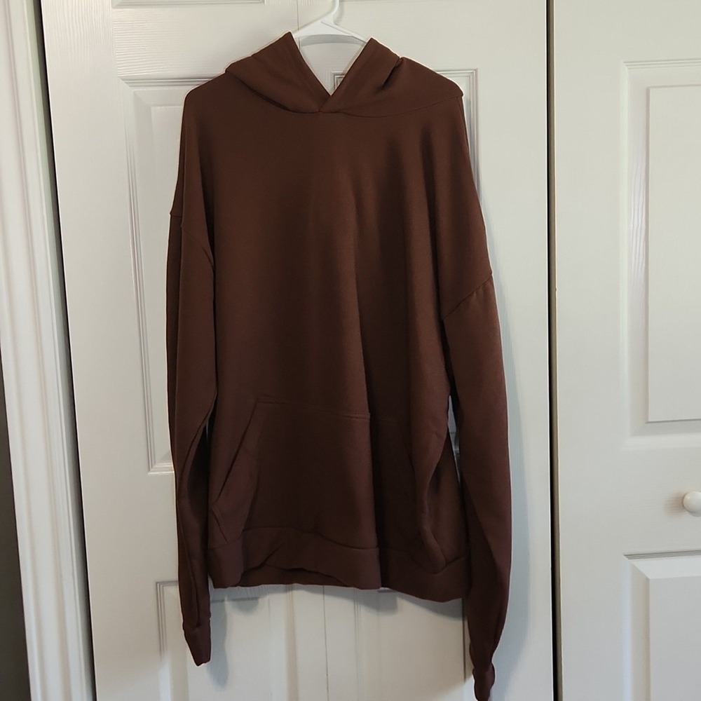 Naked Wardrobe Women's Chocolate Brown Keep It Chill Hoodie Sweatshirt Size XL